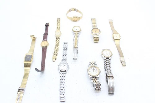 T x10 Ladies Seiko Quartz Gold Tone Wristwatches. Not Tested etc.