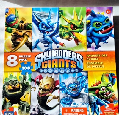 Mega Puzzle Skylanders Giants 8 in 1 Puzzle 100 Teile Alter 6+ sehr guter Zustand