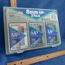 SONY Sealed 3 Pack 8mm Metal NEW MP 120 P6-120MP Video 8 Cassette 84542