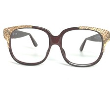 Emmanuelle Khanh 8080 41 PP Snakeskin Oversized Burgundy Frames France 22171