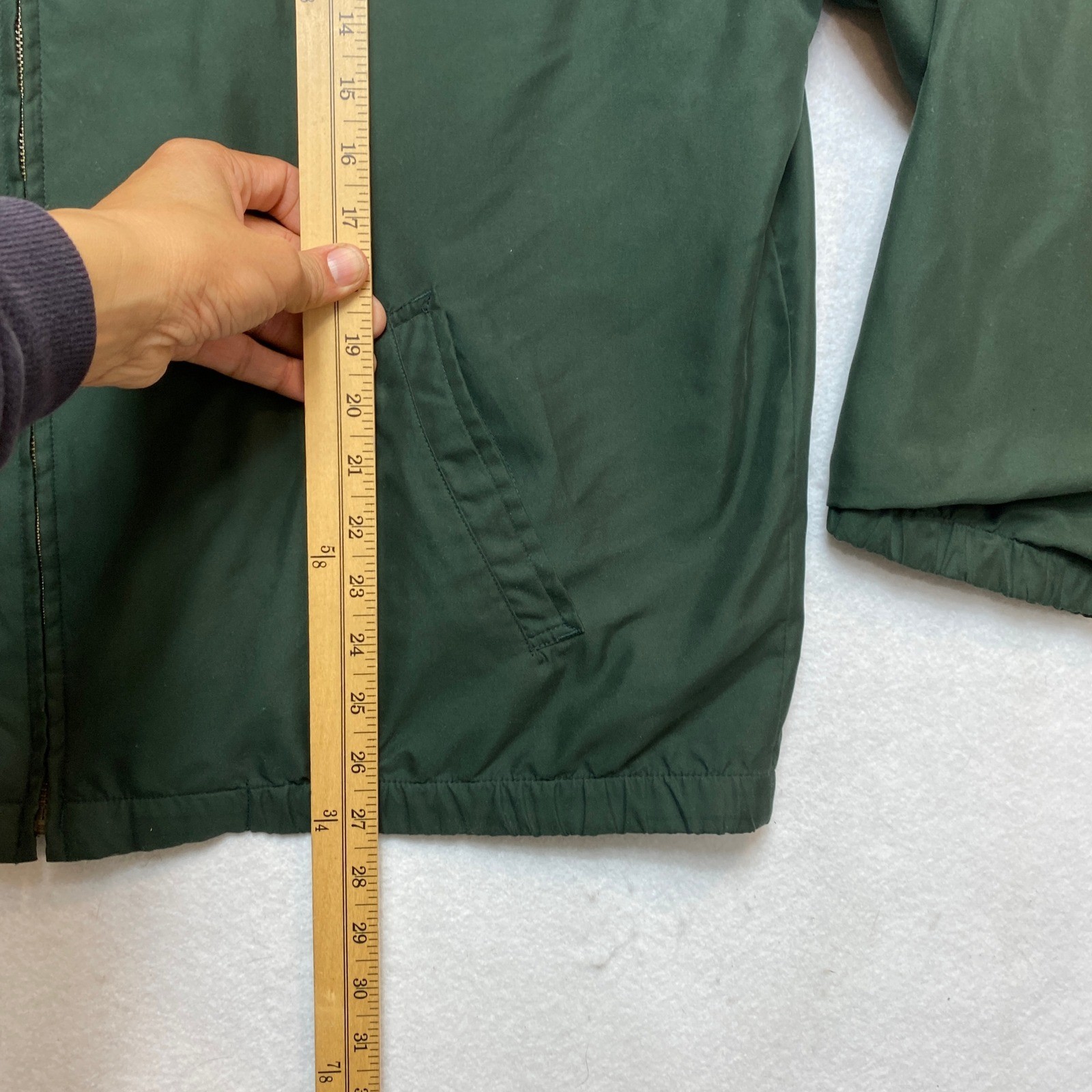 Vintage Chaps Ralph Lauren Harrington Jacket Mens Large Forest Green Crest Logo thumbnail 3