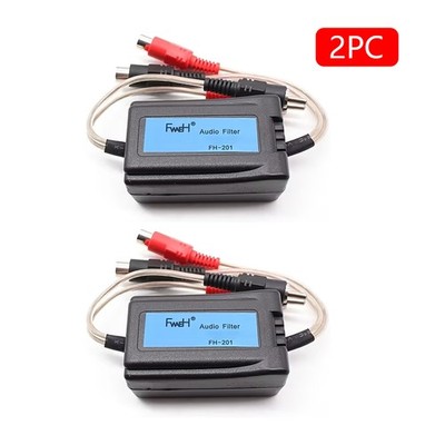 2pc RCA Ground Loop Isolator Noise Filter Suppressor Car Stereo Radio Audio Amp 