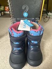 Carters Toddler Snow Boots Navy Size-4 New With Tags And Hanger MSRP 52.95