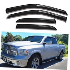 Side Window Visors rain Guards Vent Compatible with Ram 1500 Crew Cab 2009-2018