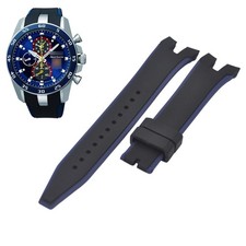 Sportura Barcelona SPC089P2 21mm Black Rubber Strap For Seiko
