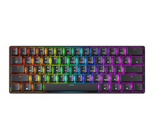 Mechanical Gaming Keyboard 61 Keys Multi Color RGB Illuminated LED Backlit Wi...