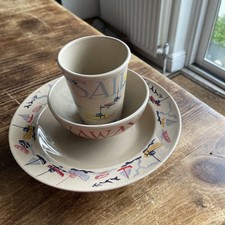 Emma Bridgewater Sail Away 3 piece Rice Husk Set Bowl Plate Cup - PLS READ