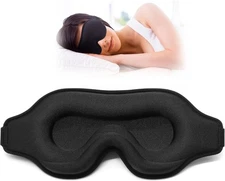 Sleep Eye Mask for Side Sleeper, Lash Extensions 3D Contoured Cup Sleeping Ma...