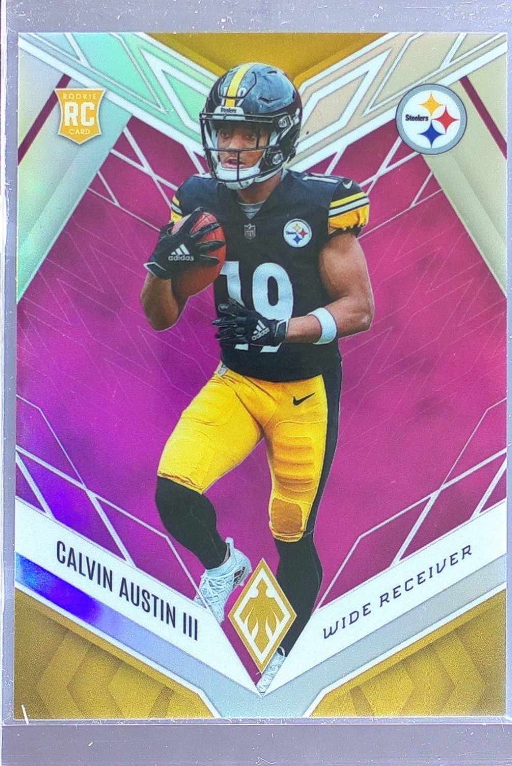 2022 Panini Phoenix Calvin Austin III Pink /199 RC #136 Steelers