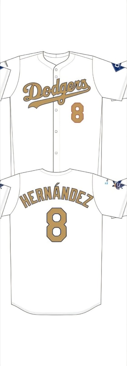 Dodgers Kike Hernández #8 Gold Player Jersey SGA – 6/18/2025 vs
