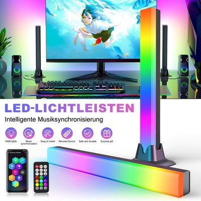 2er LED Lightbar TV RGB Gaming Hintergrundbeleuchtung Lampe Ambiente USB Licht