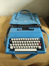 MACCHINA DA SCRIVERE OLIVETTI LETTERA 35 AZZURRA ITALIA90 MARIO BELLINI Vintage