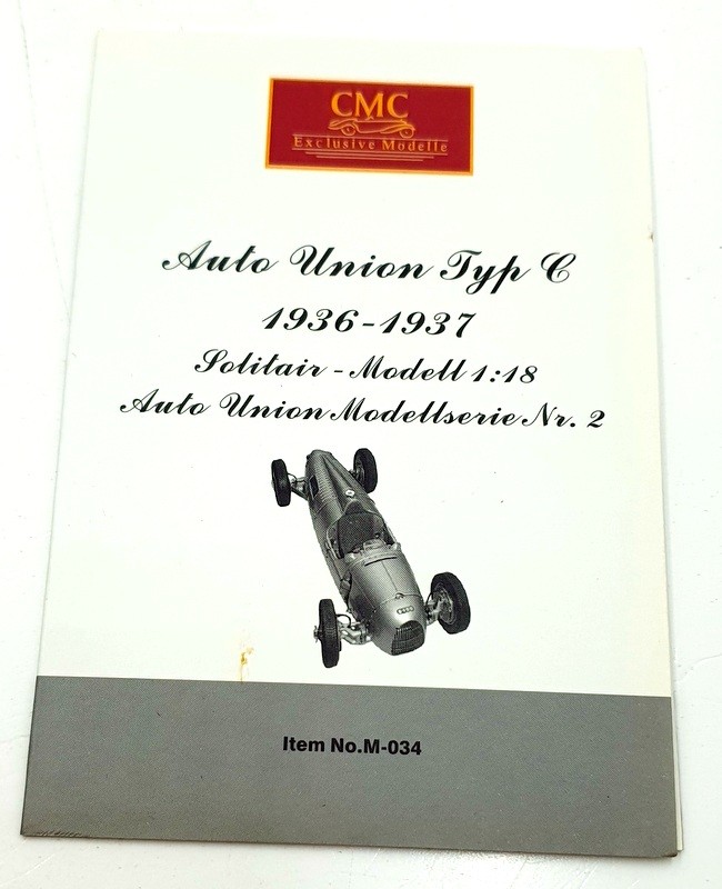 CMC 1/18 Scale Auto Union Type D 1938 M-027 Engine cover paint