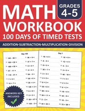 Math Workbook Addition,Subtraction,Multiplication and Division Exercises For Gra