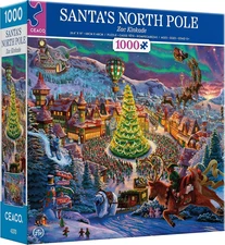 Ceaco Zac Kinkade Christmas Santa'S North Pole 1000 Piece Jigsaw Puzzle SEALED