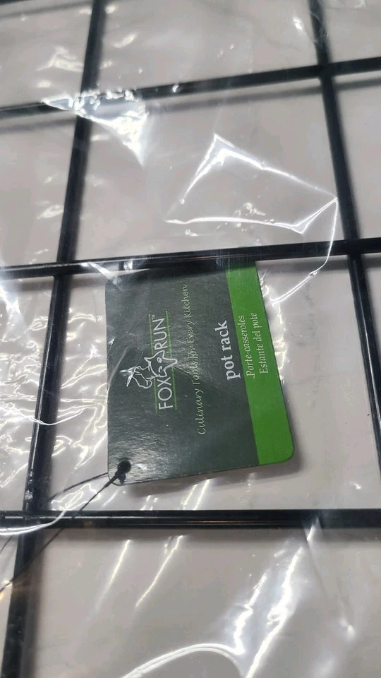 Fox Run Craftsmen Rectanglular Hanging Pot & Pan Rack, Black - Image 3 of 4