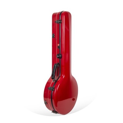 Crossrock Fiberglas Banjo-Koffer für Mastertone & 5-Saiter mit TSA-Rot