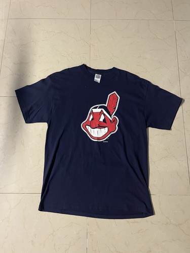 Vintage 2004 Cleveland Indians Chef Wahoo Short Sleeve Delta Pro Weight T-shirt - Picture 1 of 4