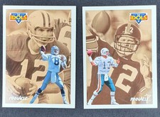 1991 Pinnacle Troy Aikman Roger Staubach #383 and Dan Marino Terry Bradshaw #385