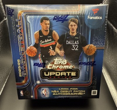 IN HAND  2025-26 Topps Chrome Update NBA Basketball Fanatics Exclusive Mega Box