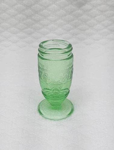 Vintage Hazel-Atlas Green Depression Glass Shaker - Cloverleaf - No Shaker Top