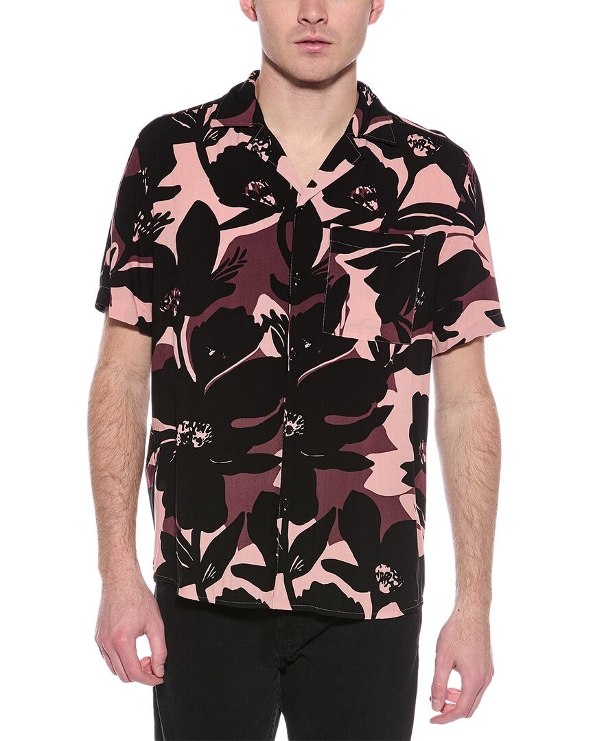 Hugo Рубашка с кубинским воротником Hugo Boss Мужская розовая Xxl 10990₽