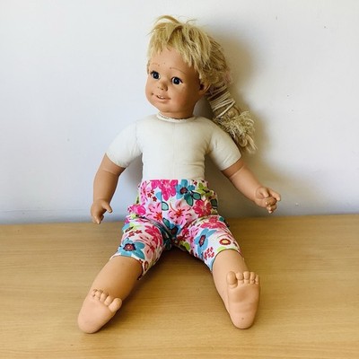 Smoby Pico 2004 Girl Doll Blue Eyes 24'' 62cm With Leggings
