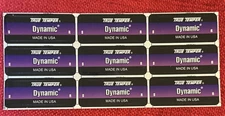True Temper Dynamic Purple Golf Shaft Labels nine (9) Labels total