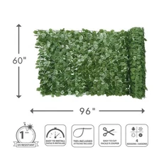 Ivy 60″ X 96″ Privacy Screen fence or balcony railing NEW (46B)