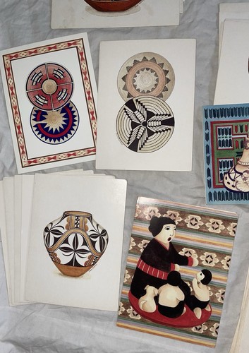 21 Vintage Native American Greeting Card Art Print Story Teller Pottery Baskets - Picture 4 of 8