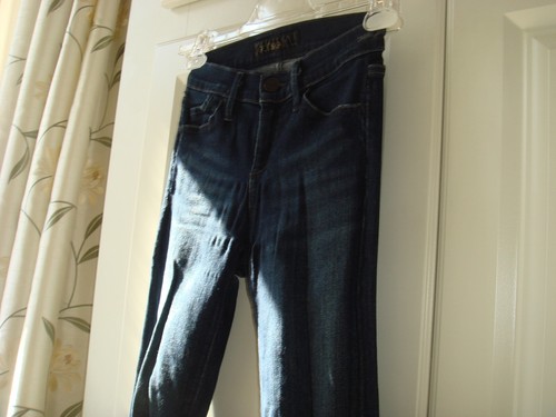 Women's GOLDSIGN Misfit Dark Blue Skinny Jeans 24 Made in USA Harvey Nichols - Picture 2 of 12