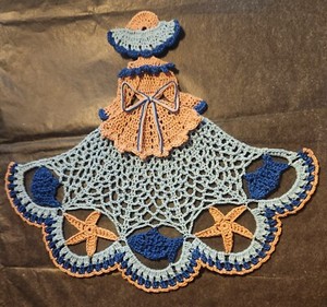 Crochet Crinoline Lady Doily - Seashore