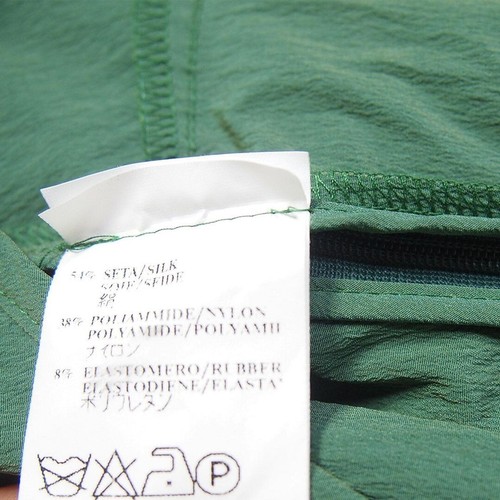 Costume National Wrap Dress A line Green Silk Sleeveless Womens Size M - Picture 5 of 5
