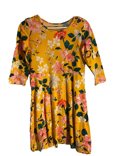 Old Navy Yellow Floral Dress Youth Size XL 14 | eBay