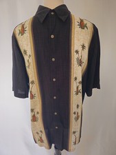 Batik Bay Black men dress shirt size M approx.     M112