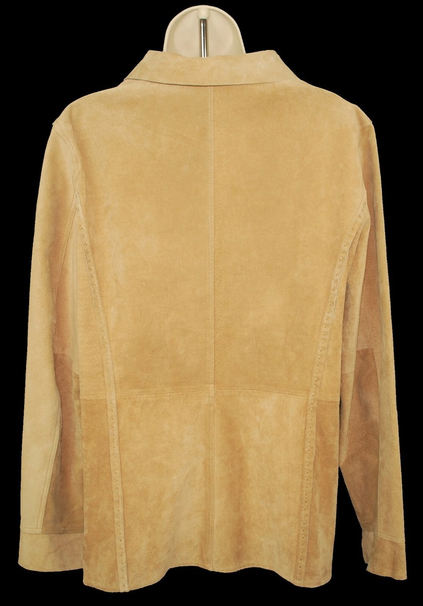 J.G. Hook Women's Tan Suede 100% Leather Jacket Size 14 | eBay