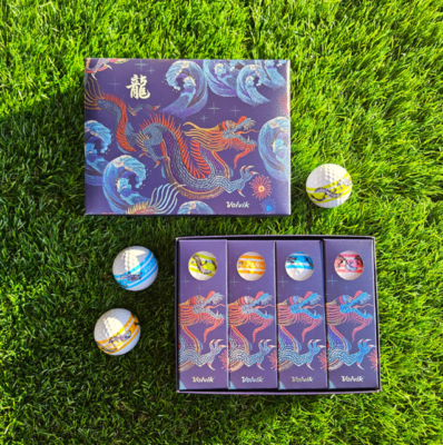 Volvik Vivid Blue Dragon Edition Golf Ball One Dozen Vista Prism