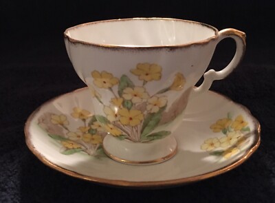  Royal Ardalt  Happy Anniversary Primrose  Tea Cup & Saucer Daffodils England