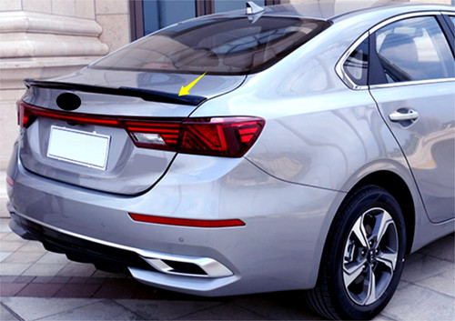 Rear Trunk Glossy Black Spoiler Wing B For 2019-2024 Kia Forte K3 Sedan 4-Door