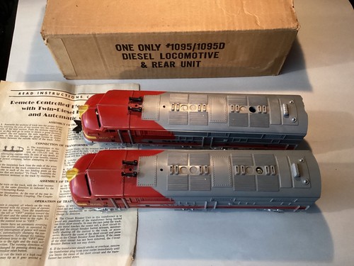 Marx Postwar 1095 Santa Fe A-A Diesels in Original Box Master Carton - Picture 2 of 17