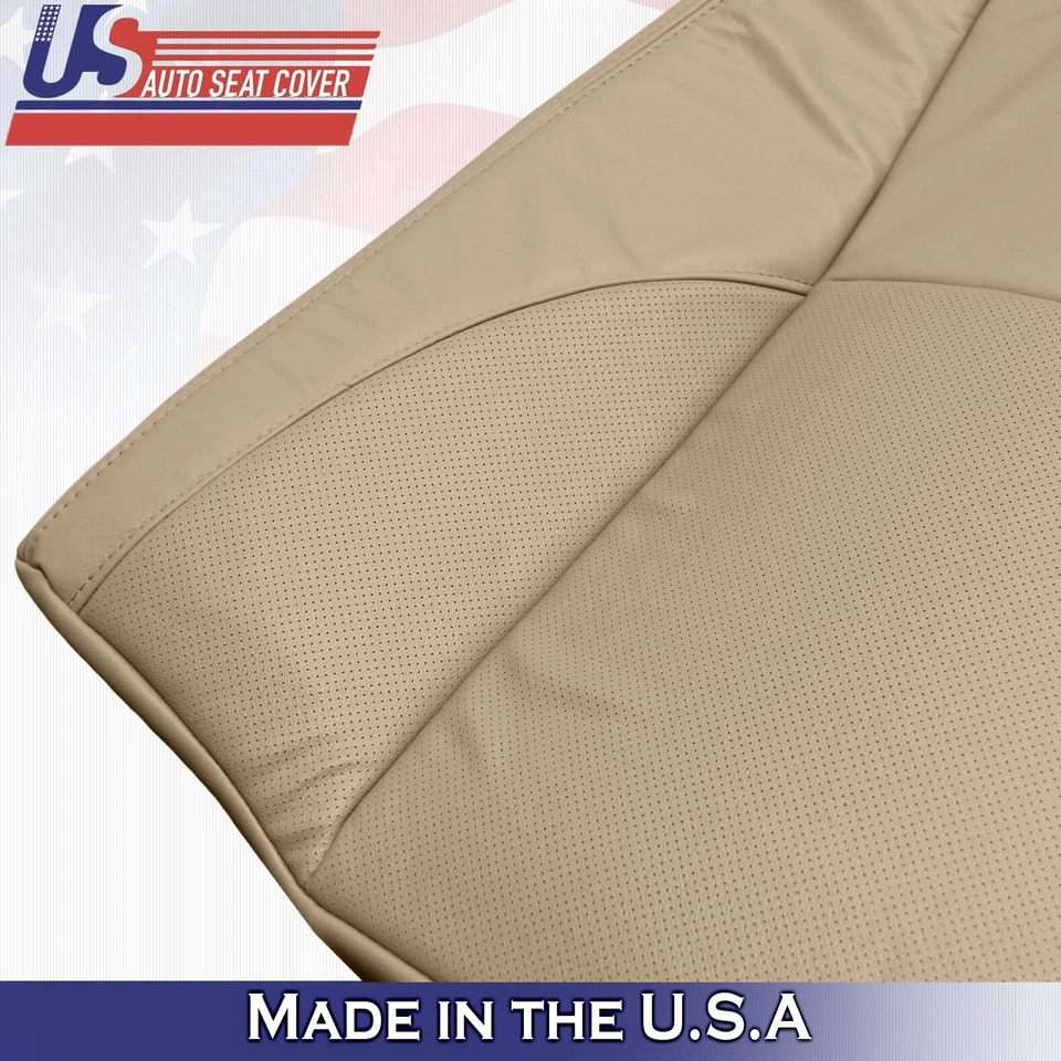 Capa de assento de couro perfurada superior bronzeada 2007 a 2012 para Lexus ES350 2ª fileira - Imagem 3 de 4