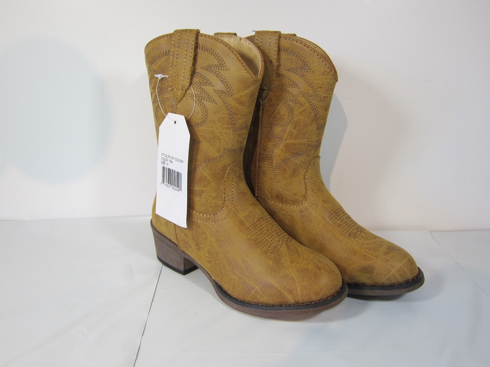 Silver Canyon Children size 11 Western Cowboy Cowgirl Boot, - Tan-