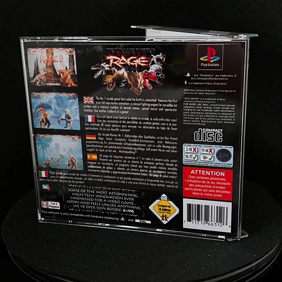 Primal Rage - PS1 PlayStation Case + Covers - NO GAME DISC - Image 2 of 3