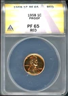 1958 1C Lincoln Head Small Cent PF 65 ANACS # 7283800 + Bonus