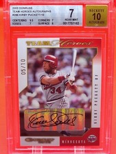 2003 Donruss Team Heroes - Kirby Puckett #296 Auto /10 BGS 7 Auto 10! Gorgeous