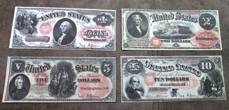 Reprint on paper with W/M United States banknotes 1878 y. FREE SHIPPING! - Image 3 of 4