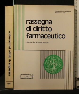 PHARMAZEUTISCHES RECHT. Unikat Nummer 1980. AA.VV. CIC.