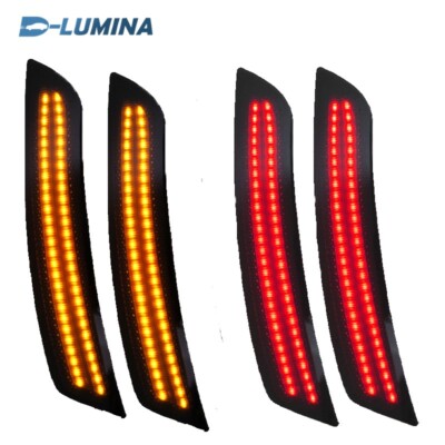 Smoked Bumper Side Marker Lights LED Amber Lamps for Chevette Camaro 2016-2023