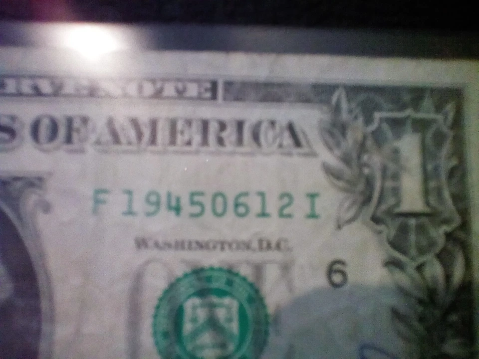 1945 June 12 : F 19450612 I BIRTHDAY NOTE $1 One Dollar Bill *Circulated* - Image 2 of 4