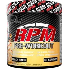 2 X EVLution Nutrition, RPM, Pre-Workout, Peach Rings, 6.88 oz (195 g)